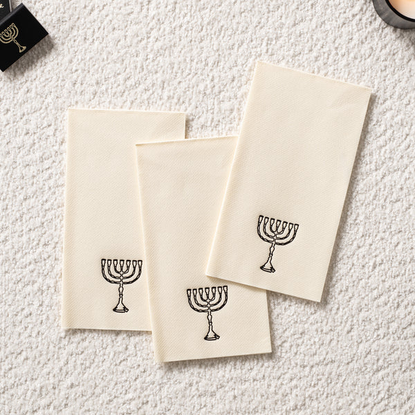 Menorah Napkin Ivory