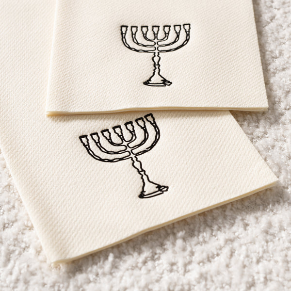 Menorah Napkin Ivory
