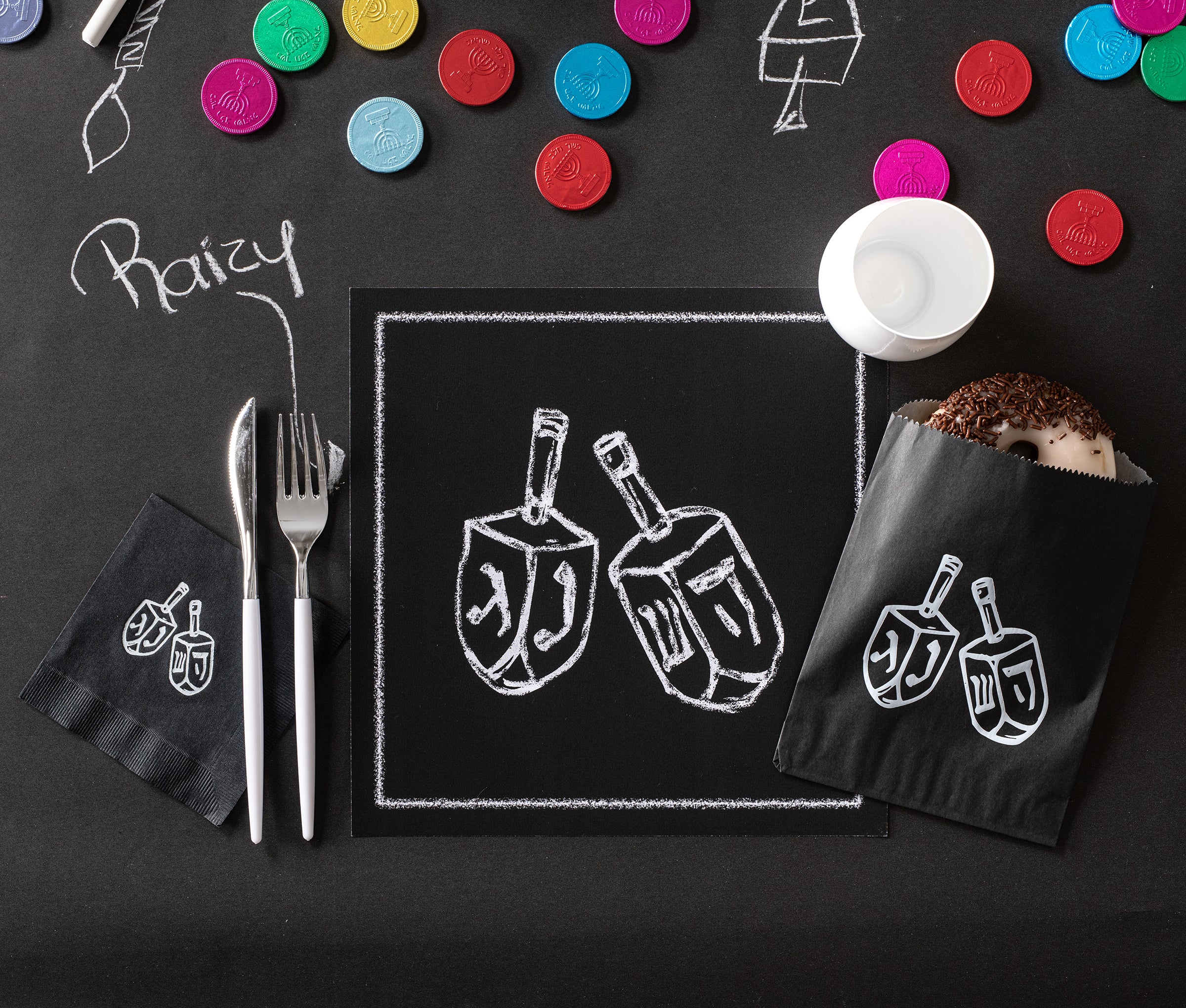 Dreidel Napkin