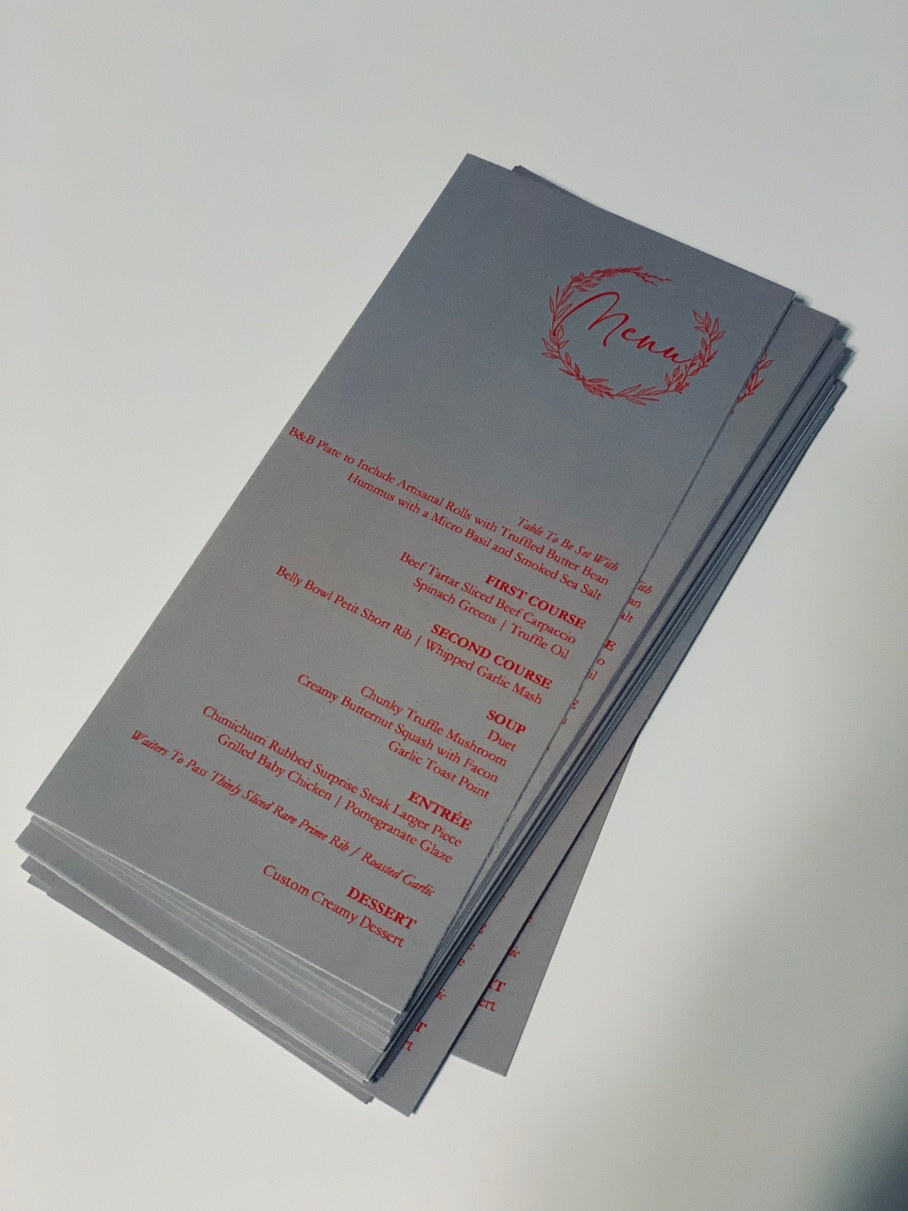 Steel Menu