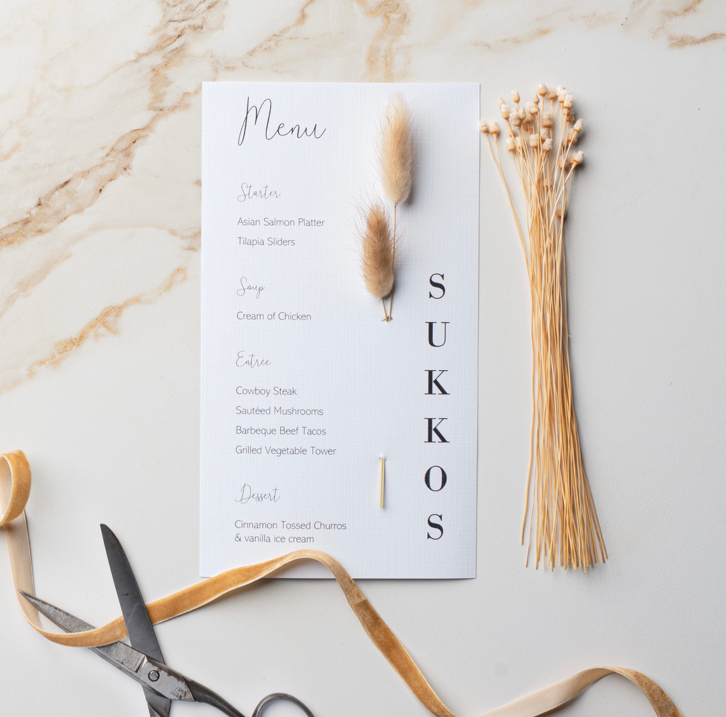 Floral Menu