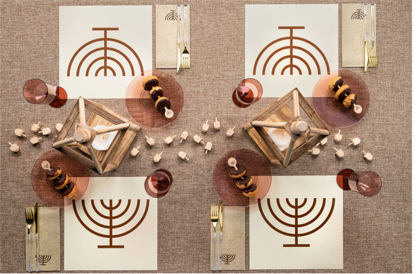 Menorah Placemat Camel