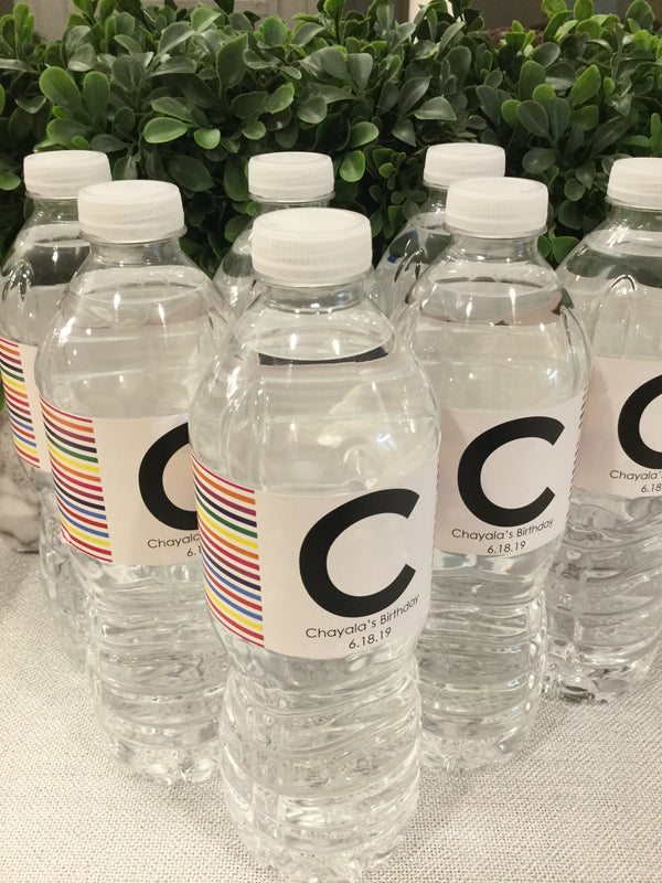 Striped Water Bottle